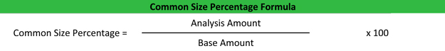 Vertical Analysis Common Size Percentage Formula Example